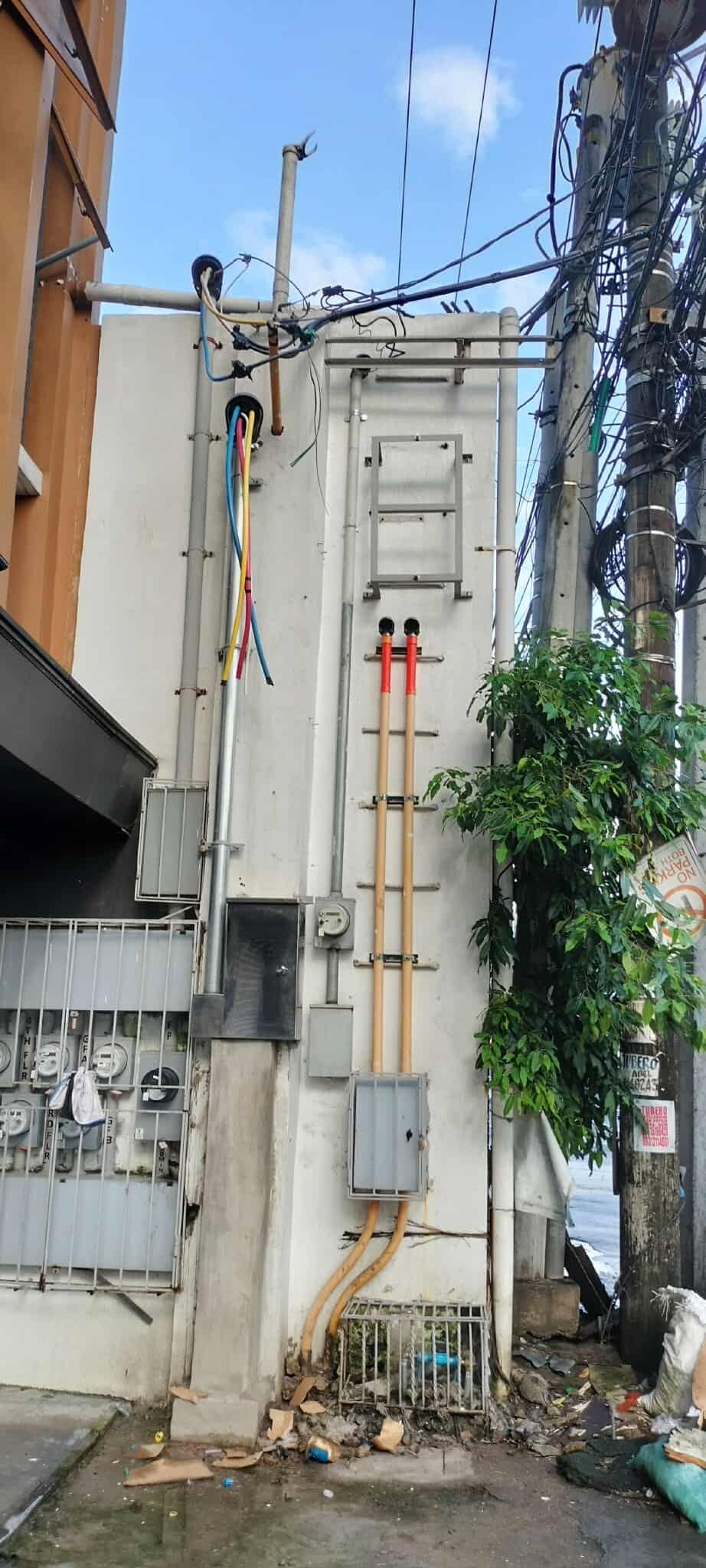 Meter bank and riser installation
