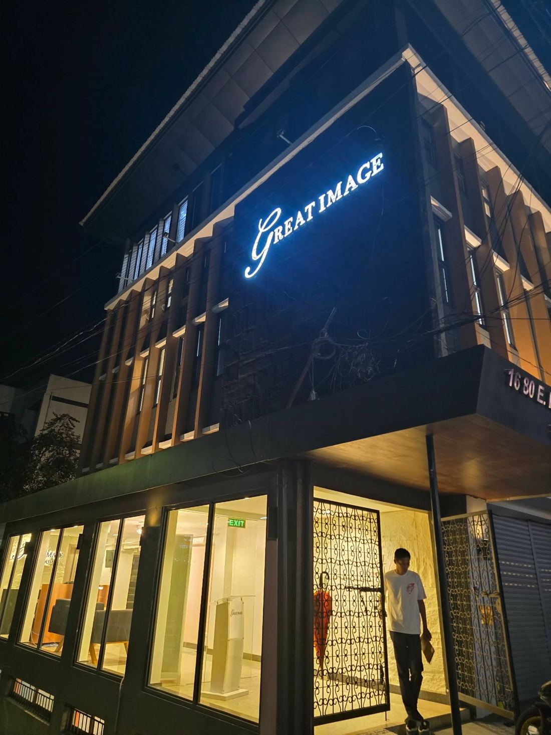 Great Image storefront at night