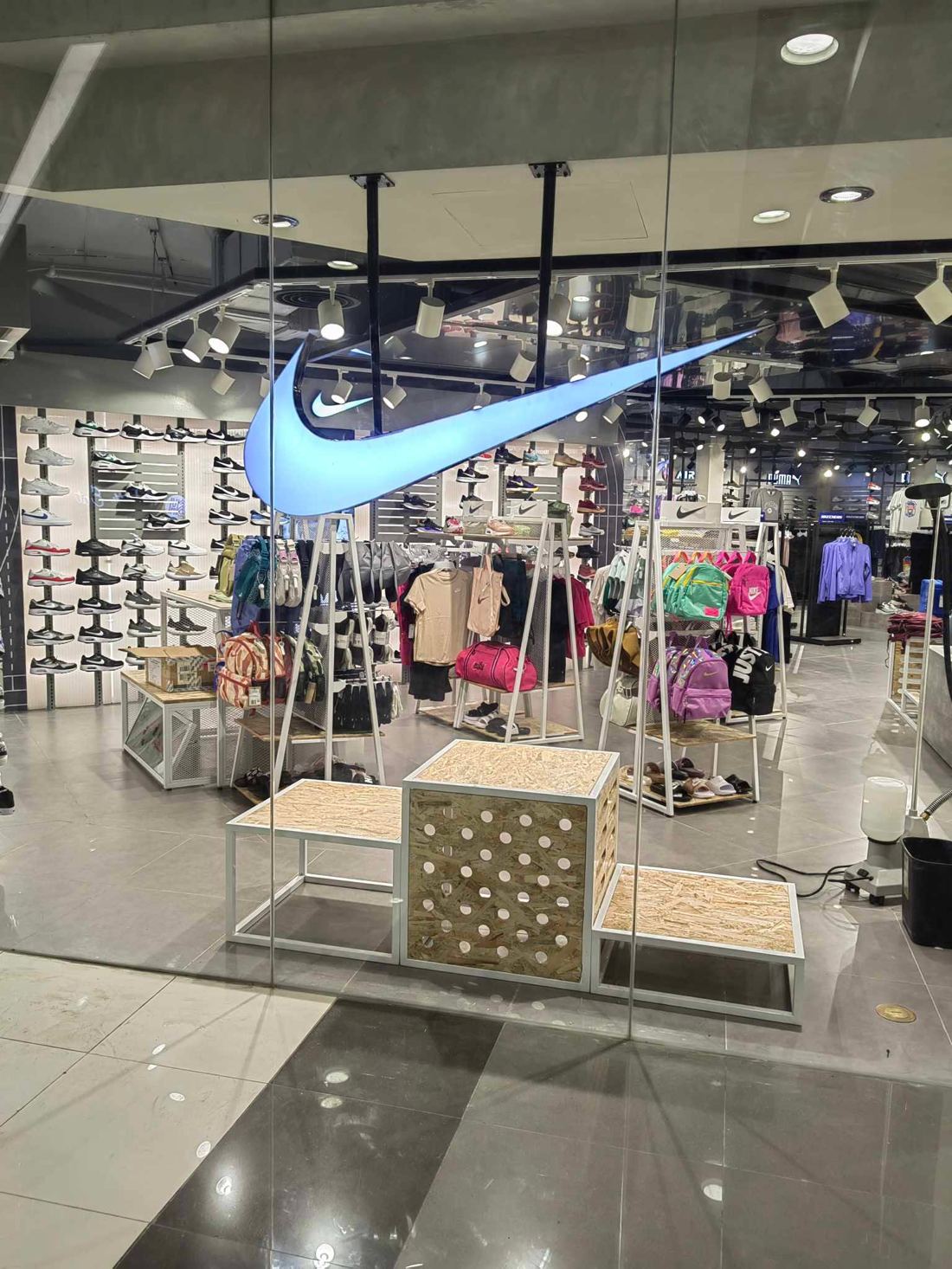 Nike storefront window display